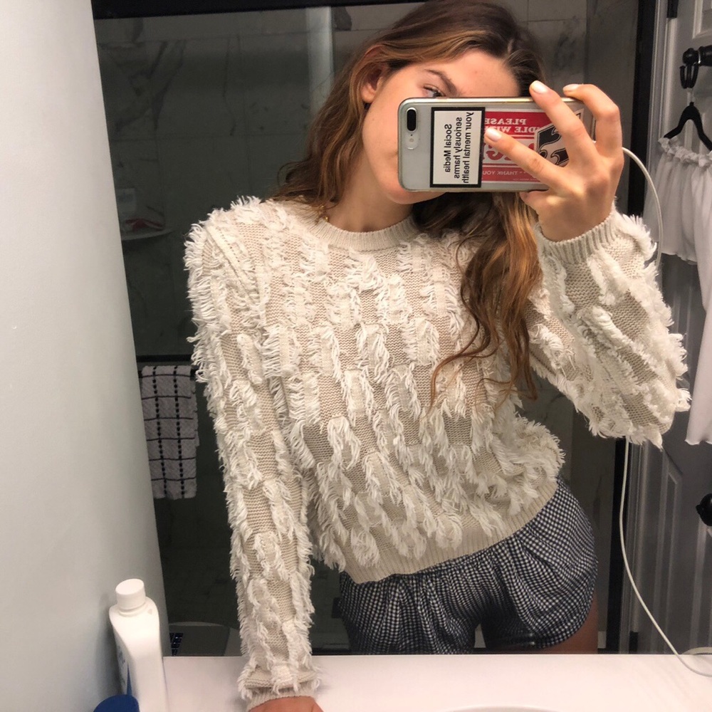 URBAN OUTFITTERS Threaded Fuzzy Sweater
